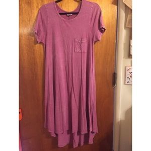 Rose Acid/Stone Washed T-Shirt Dress LulaRoe Carly